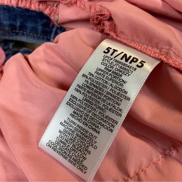 Jordache overall with pink layered skirt. Size 5 - Picture 10 of 10